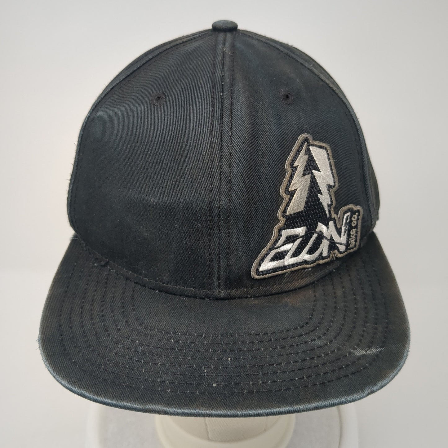 Elon Bike Co Snapback Hat Black One Size Adjustable Solid 6 Panel
