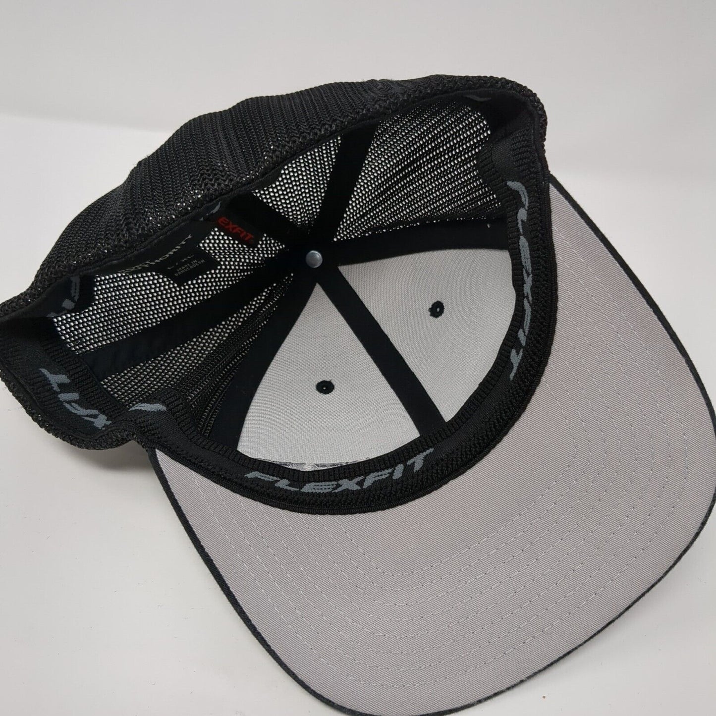 PPS Fitted Mesh Back Trucker Hat Black L/XL Embroidered Port Authority