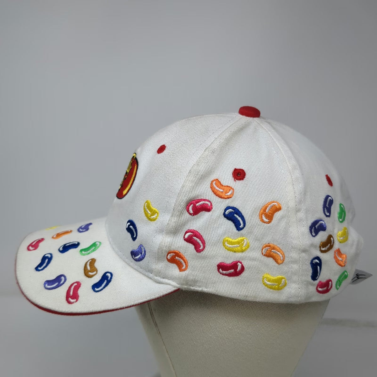 Town Talk Baseball Cap White One Size Jelly Belly Embroidered Candy Beans Hat