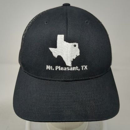 Richardson Trucker Hat Black One Size Mt Pleasant TX Texas Map Star Snapback