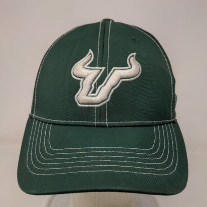 Top of the World Men's Fitted Hat Green S-M Embroidered USF Bulls Logo