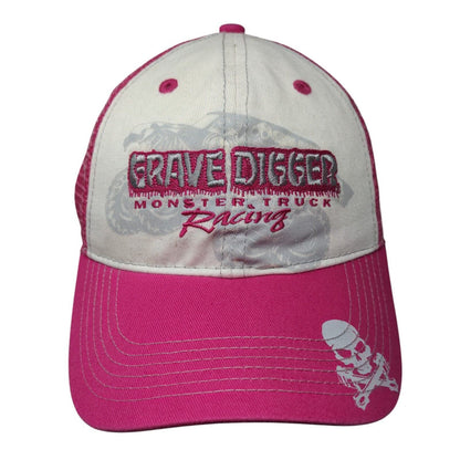 Grave Digger Monster Truck Racing Snapback Trucker Hat One Size Pink