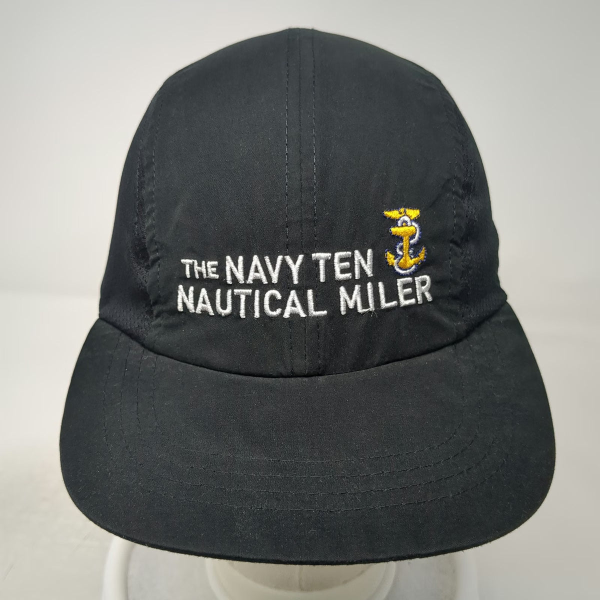 Headsweats Baseball Cap Black One Size Navy Ten Nautical Miler Mesh Race Hat