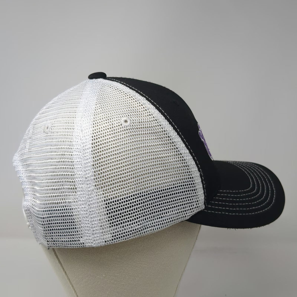 Top of the World Trucker Hat Black White One Size Mesh Snapback Horse Therapy