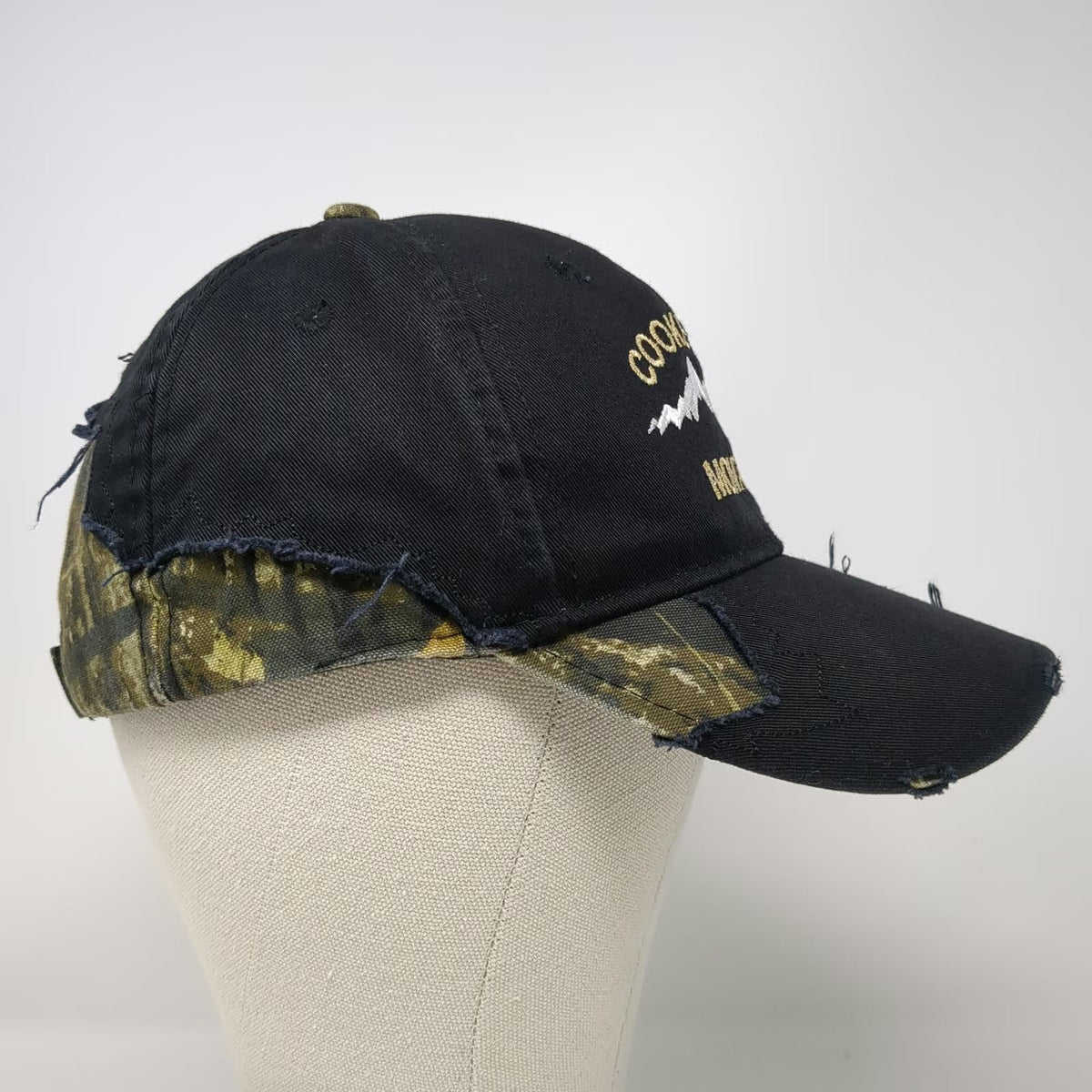 Outdoor Cap Cooke City Montana Mountain Baseball Cap Black Camo One Size Hat