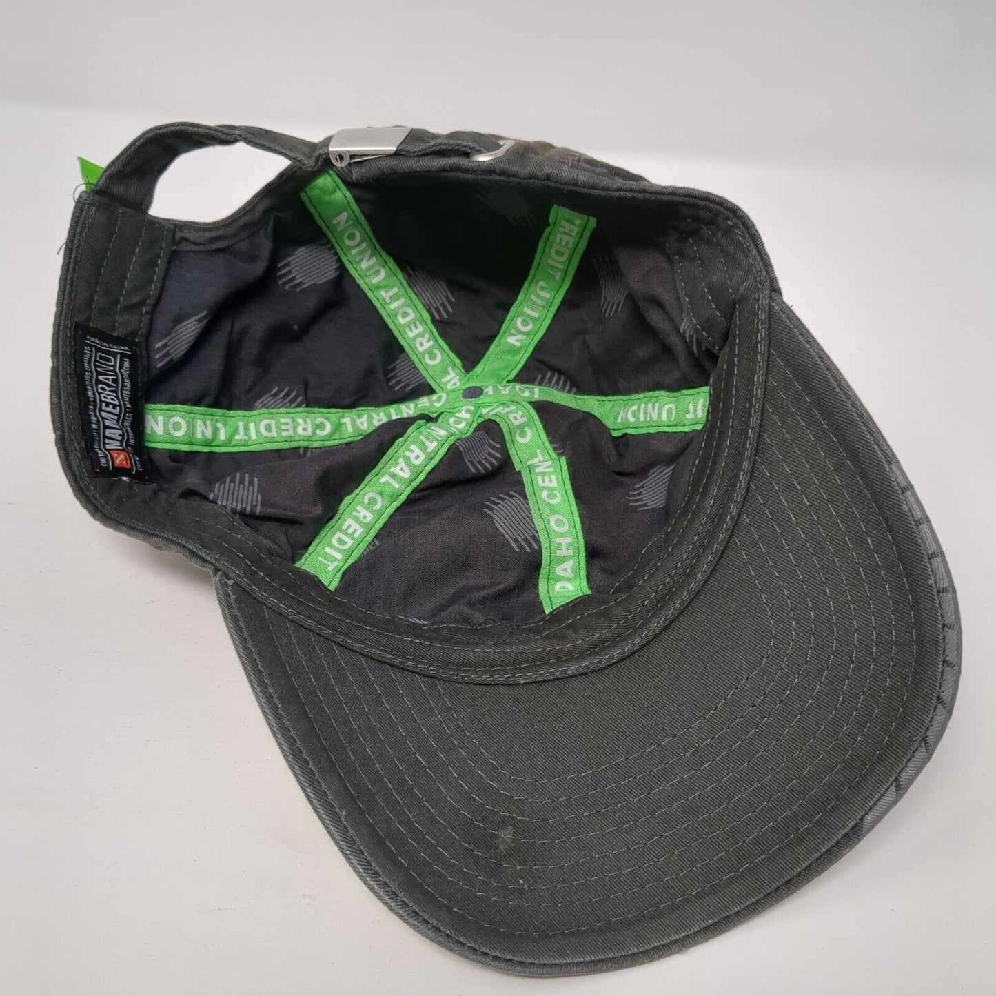 Idaho Central Credit Union Patch Slideback Hat Gray One Size Adjustable