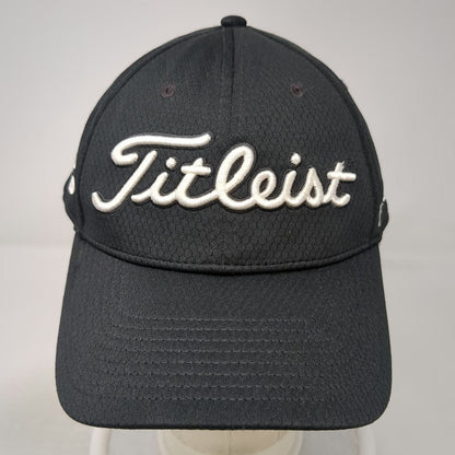 Titleist Baseball Cap Black XL Pro V1 FootJoy Performance Mesh Stretch Fit Hat