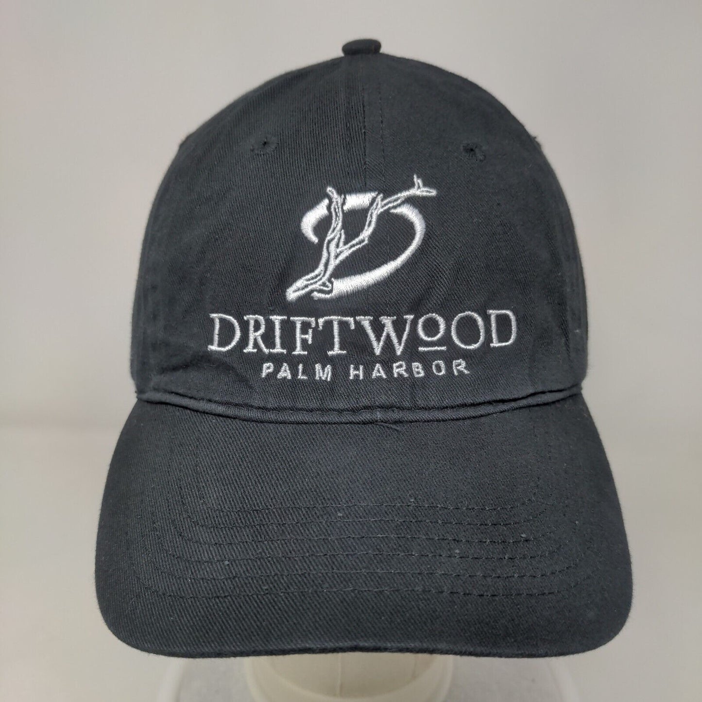 Driftwood Palm Harbor Strapback Hat Black One Size Embroidered Big X