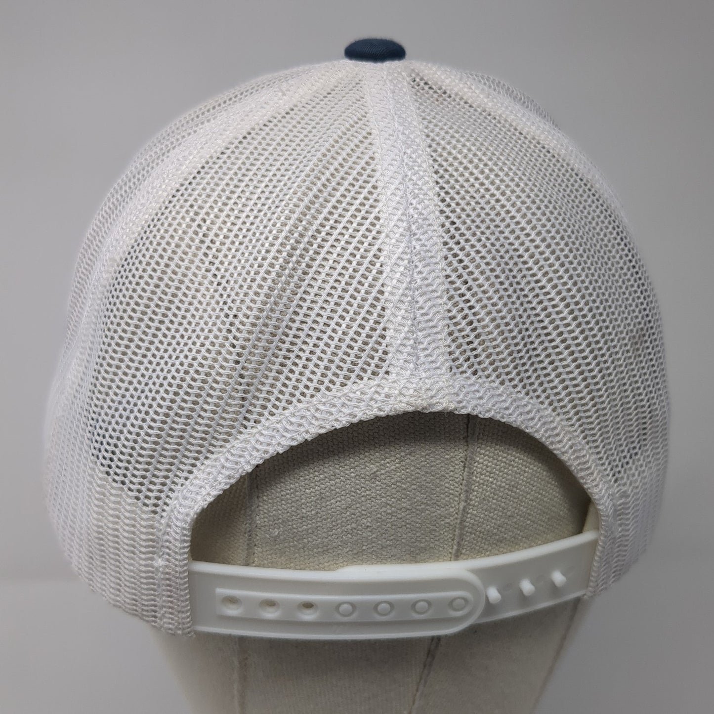 Rural Cloth Patch Snapback Mesh Back Trucker Hat Blue One Size Yupoong