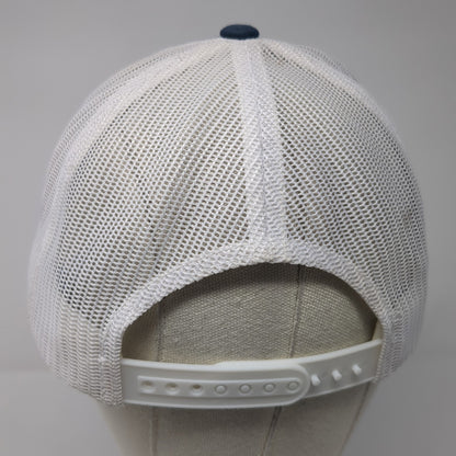 Rural Cloth Patch Snapback Mesh Back Trucker Hat Blue One Size Yupoong