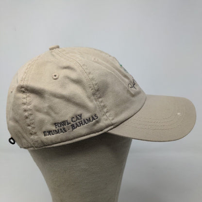 Ahead Men's Strapback Hat Tan Adjustable Embroidered Royal Plantation Island