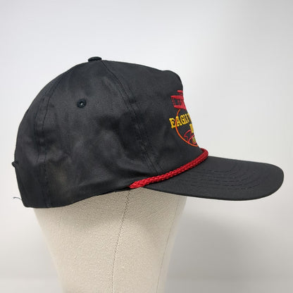 Black 5 Panel One Size Rope Hat Snapback Eagle Wings Inc Aviation Burns OR