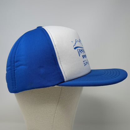 Crown Cap 5 Panel Blue One Size Tanaku Lodge Alaska Sportfishing Snapback Hat