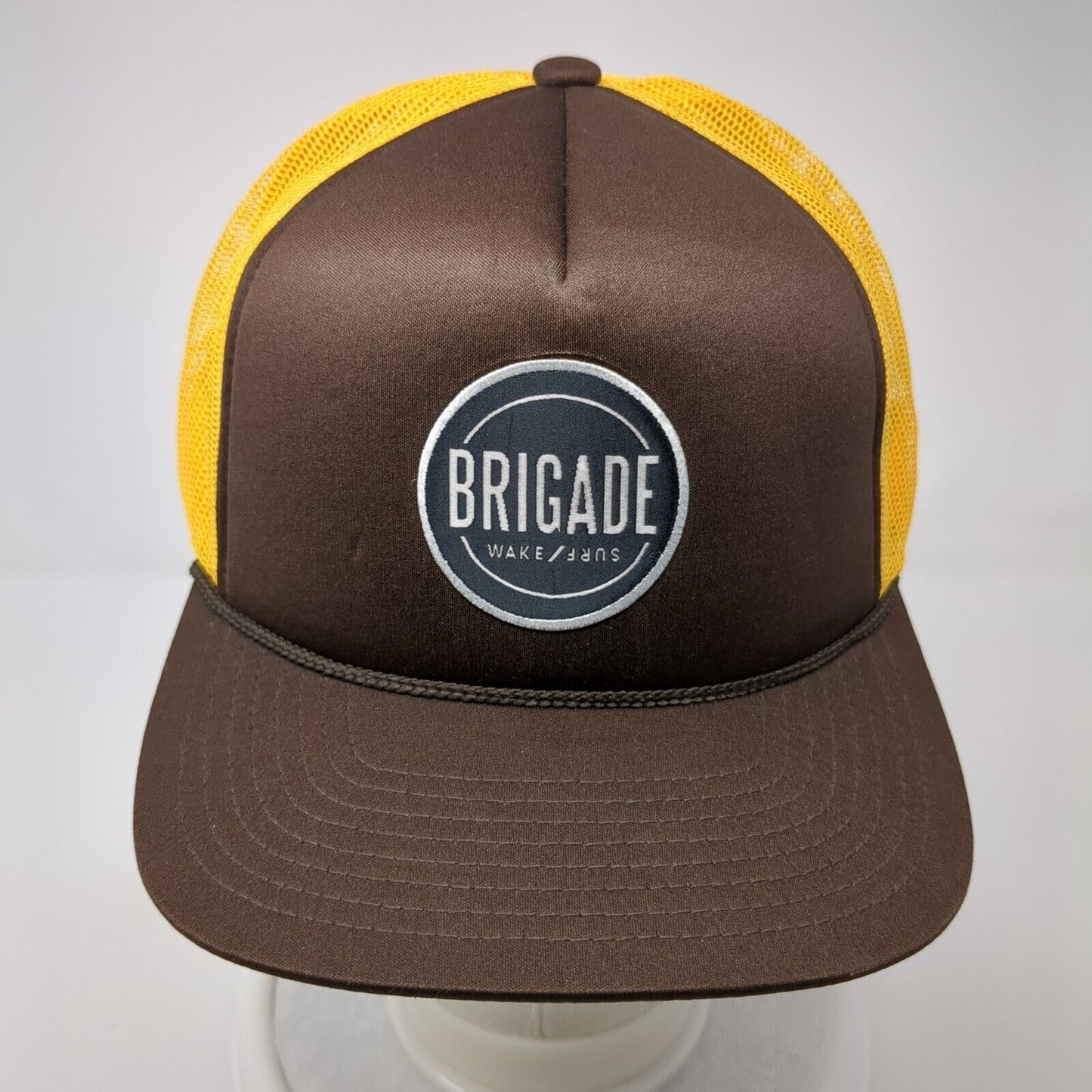 Brigade Wake Surf Snapback Trucker Hat Multicolor OS Adjustable Mesh Back Rope