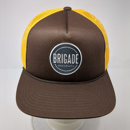 Brigade Wake Surf Snapback Trucker Hat Multicolor OS Adjustable Mesh Back Rope