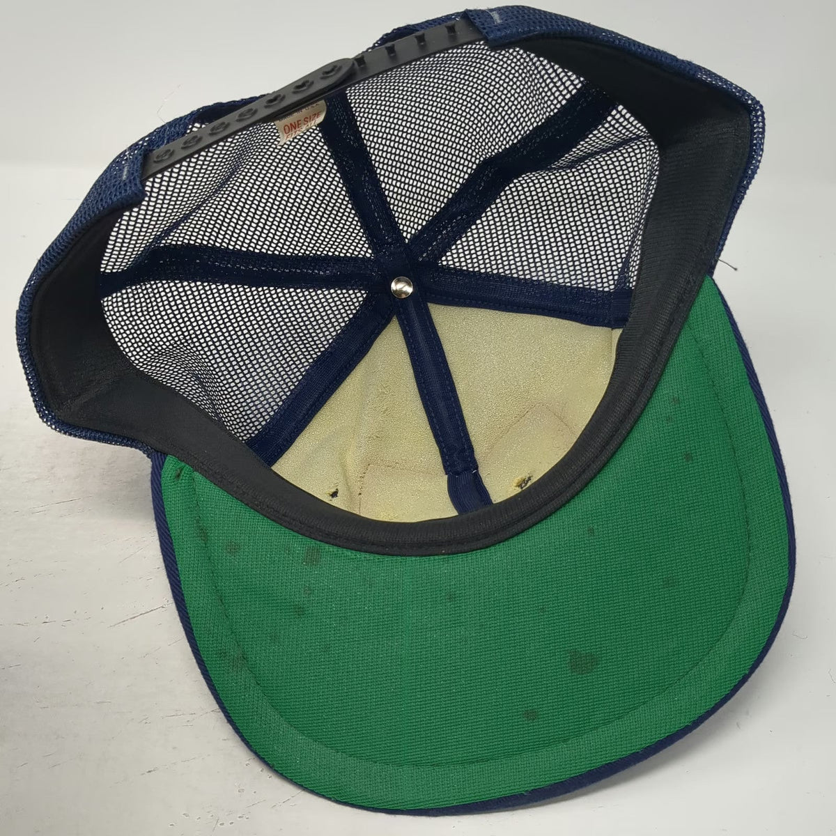 Rockwell Sawbuck Frame Trim Saw Blue Trucker Hat Snapback Patch USA Vintage