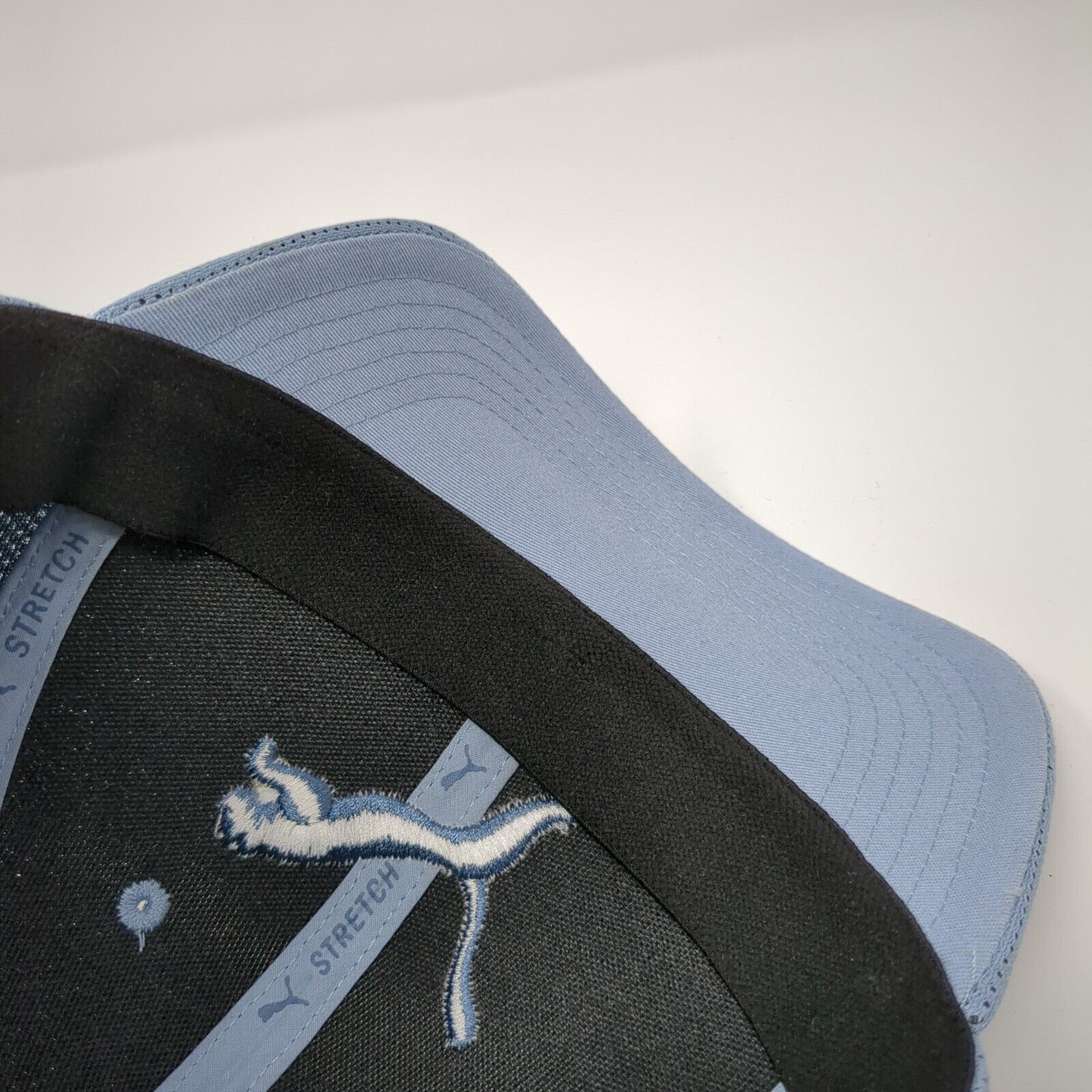 PUMA Fitted Hat Blue One Size Stretch Lightweight Embroidered Breathable