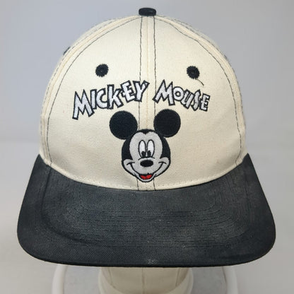 Fresh Caps Snapback Beige Black One Size Mickey Mouse Disney Embroidered Hat