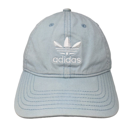 Adidas Slideback Hat Blue OSFM Adjustable Embroidered Vented Holes 6 Panel