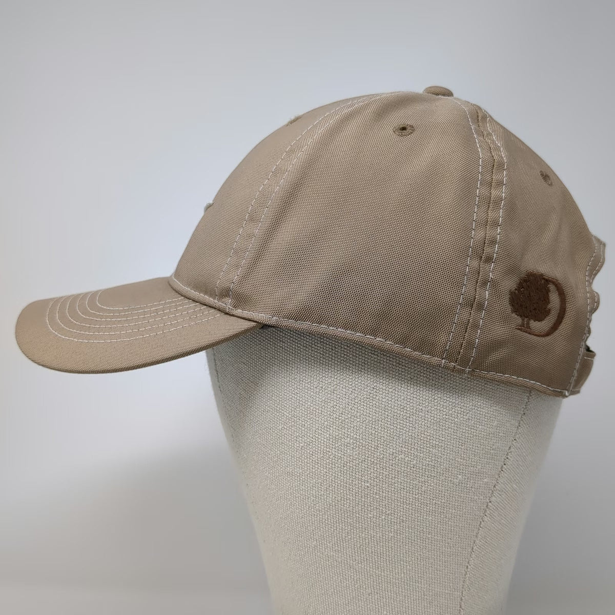Nike Baseball Cap Brown One Size Contrast Stitch White Swoosh Golf Strapback Hat