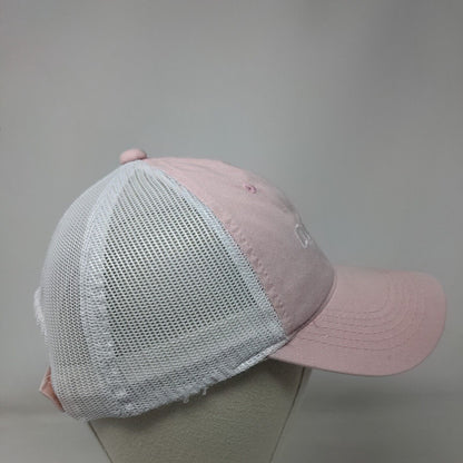 Cox Saw Strapback Mesh Back Trucker Hat Pink OSFM Colorblock Outdoor Cap