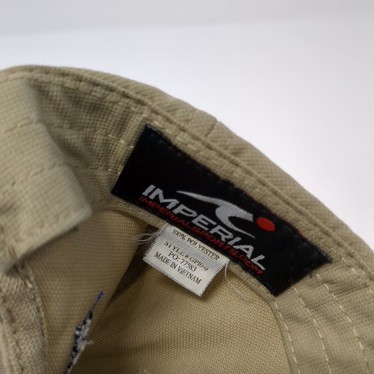 Running Y Ranch Strapback Hat Tan One Size Adjustable Embroidered