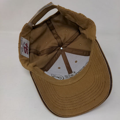 Crop Production Services Strapback Hat Tan One Size Embroidered Kimberly
