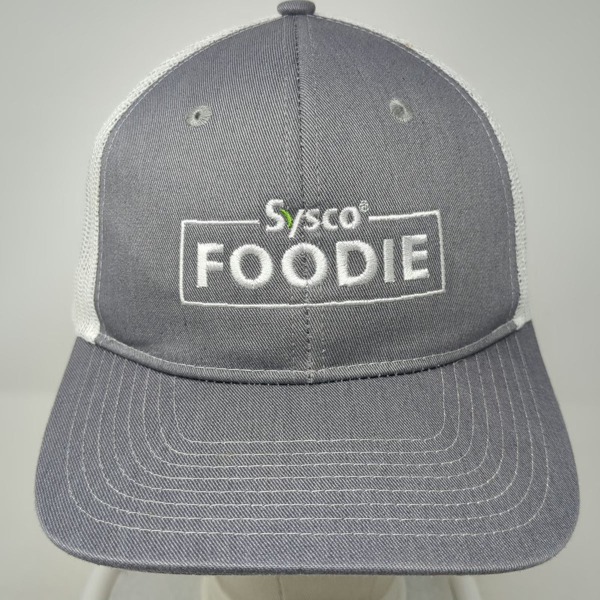 Port Authority Trucker Hat Gray One Size Mesh Back Snapback Sysco Foodie Logo