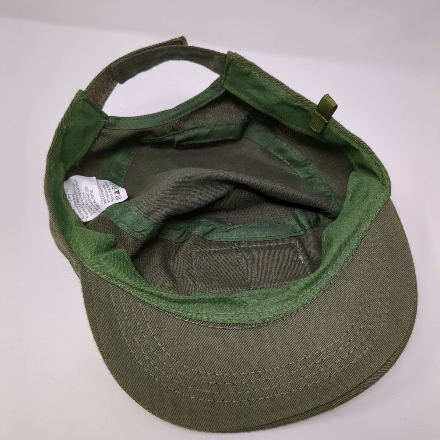 USA Flag Patch Strapback Cadet Army Cap Hat Green One Size Adjustable