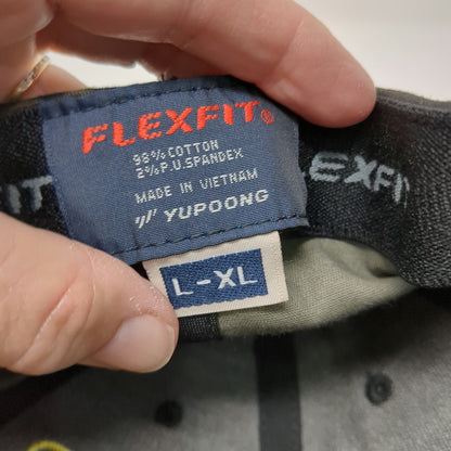 Flexfit Baseball Cap Black XL Camo SM Restore Embroidered Stretch Fit Hat