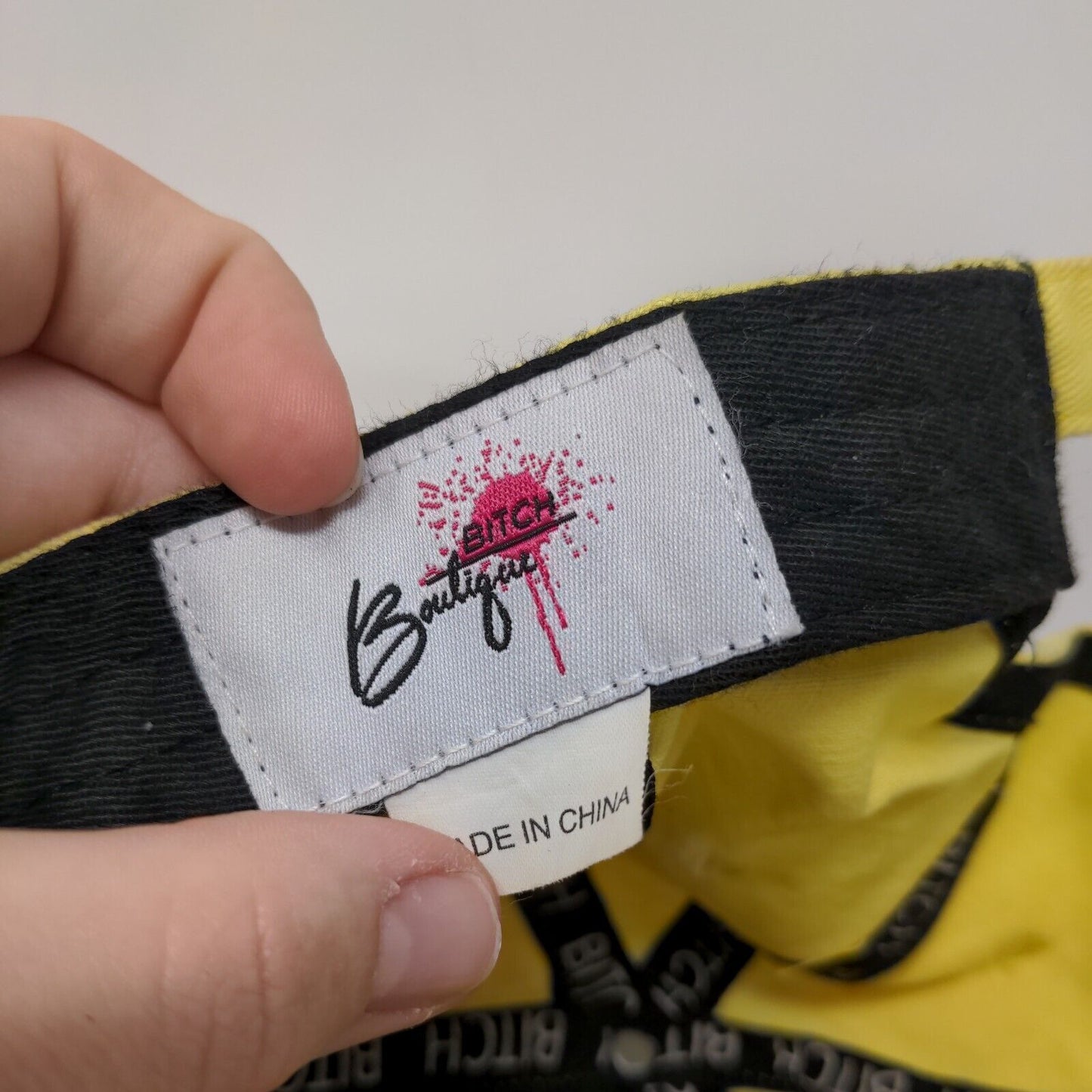 Zaddy Slideback Hat Yellow One Size Embroidered 6 Panel Bitch Boutique