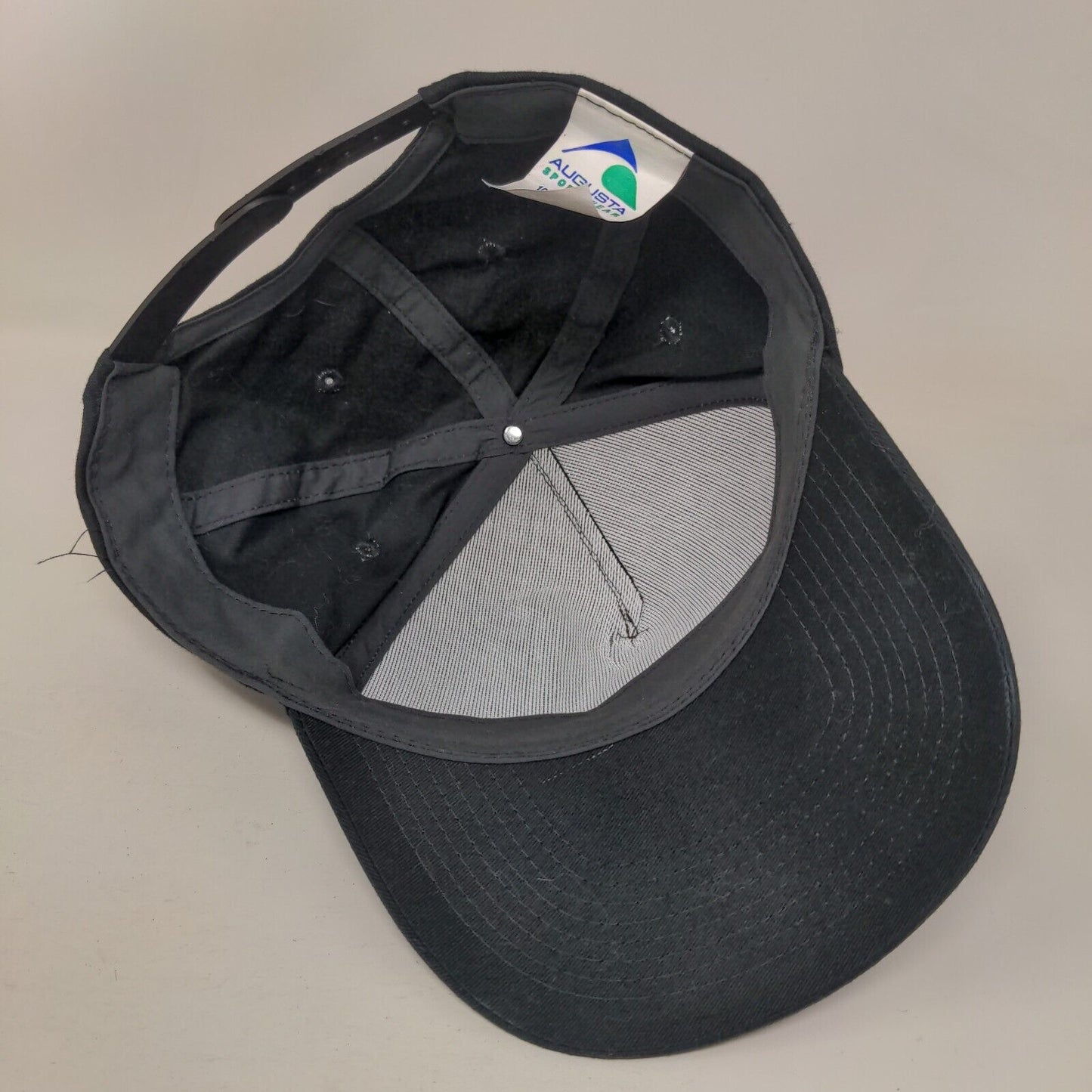 R Initial Youth Snapback Hat Black One Size Adjustable Vented Holes 6 Panel