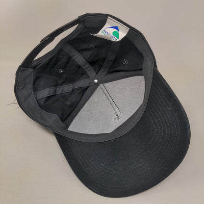 R Initial Youth Snapback Hat Black One Size Adjustable Vented Holes 6 Panel