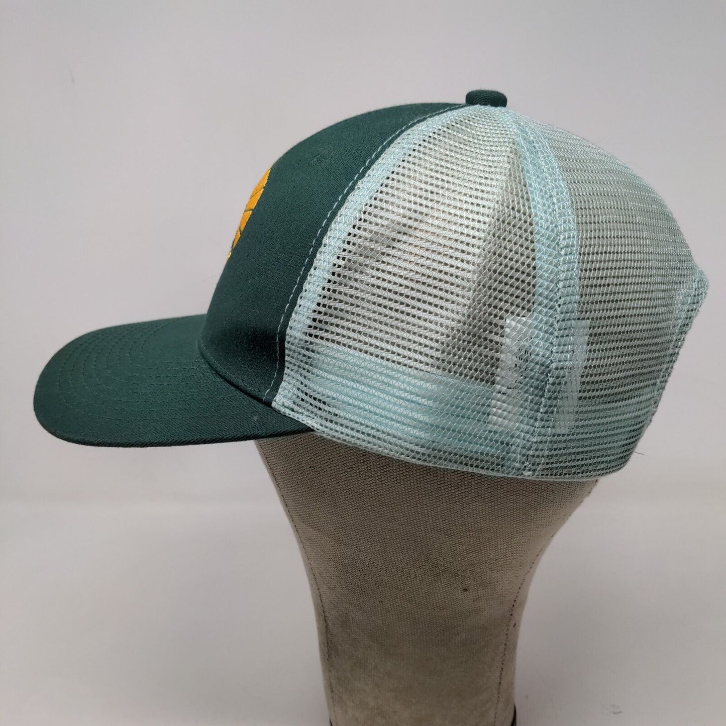 Monumental Men's Snapback Mesh Back Hat Green Embroidered Logo Christian