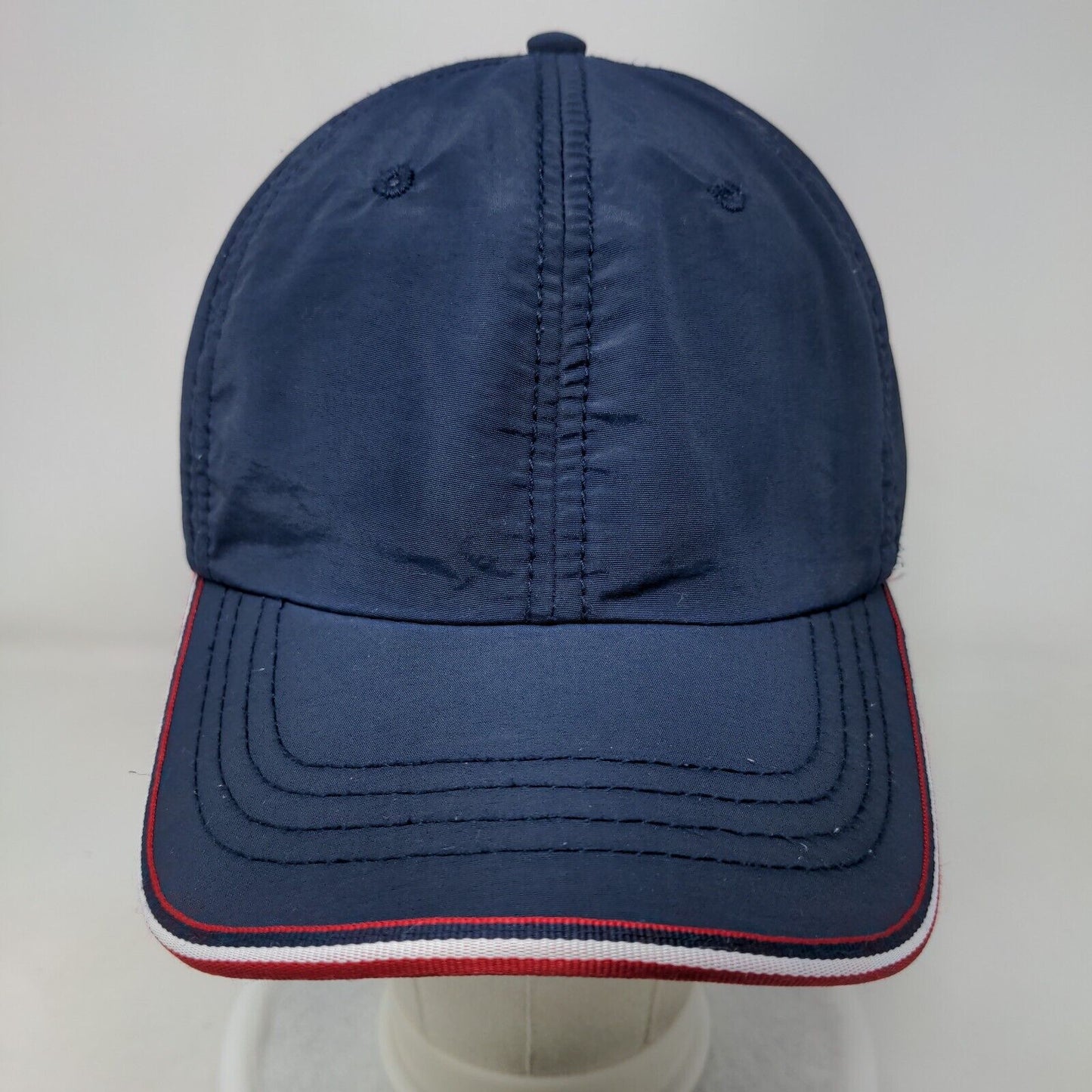 Unbranded Slideback Hat Blue One Size Adjustable Vented Holes 6 Panel Blank