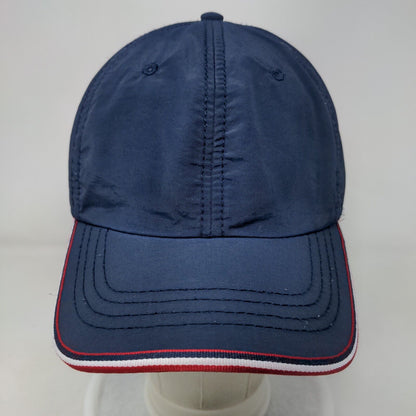 Unbranded Slideback Hat Blue One Size Adjustable Vented Holes 6 Panel Blank