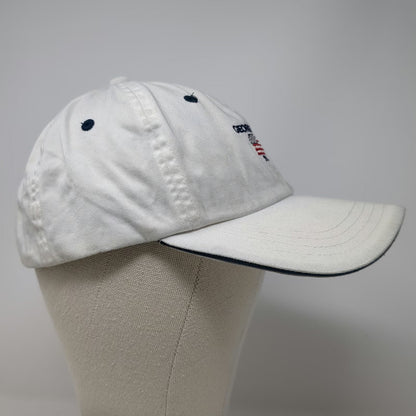 Camp David Baseball Cap White Blue One Size George W Bush 2004 American Flag hat