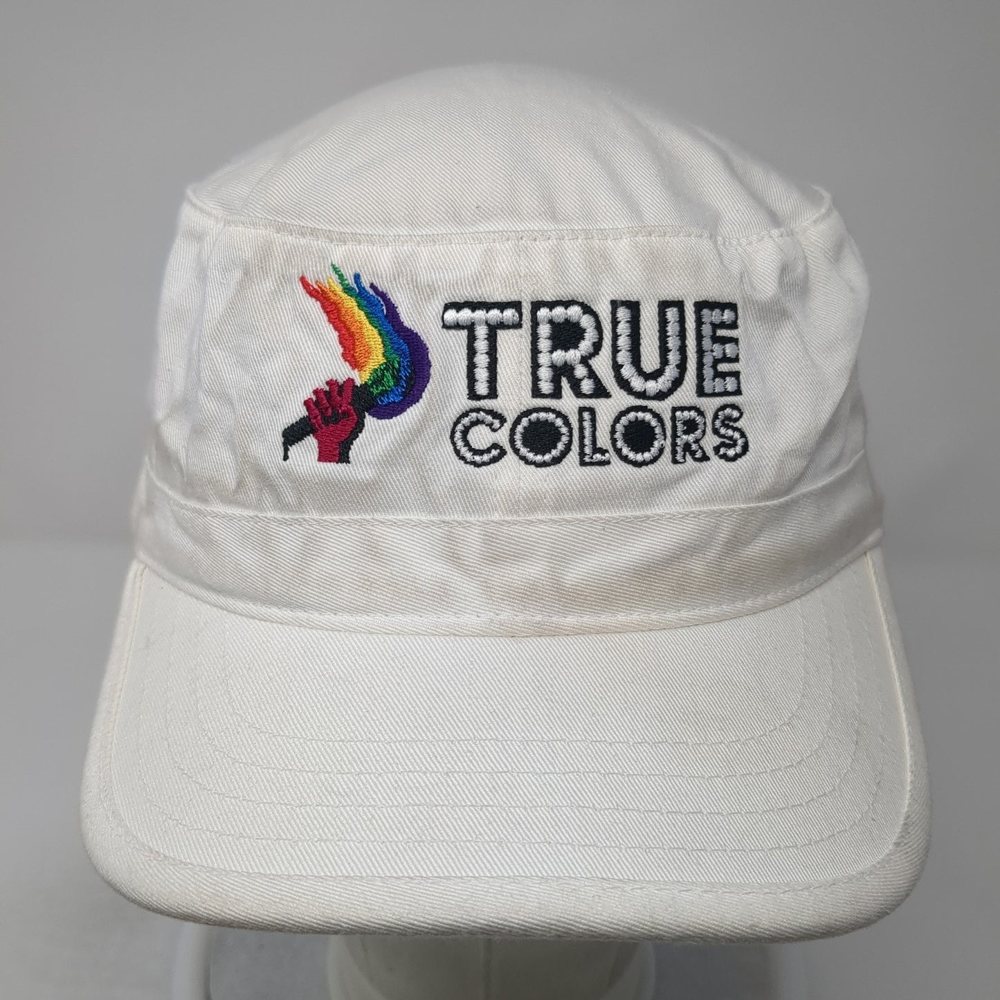 True Colors Cadet Army Cap White One Size Adjustable Embroidered Lunada Bay