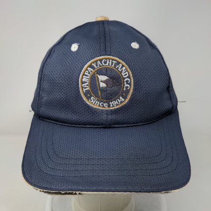 Tampa Yacht And CC Since 1904 Strapback Hat Blue One Size Embroidered