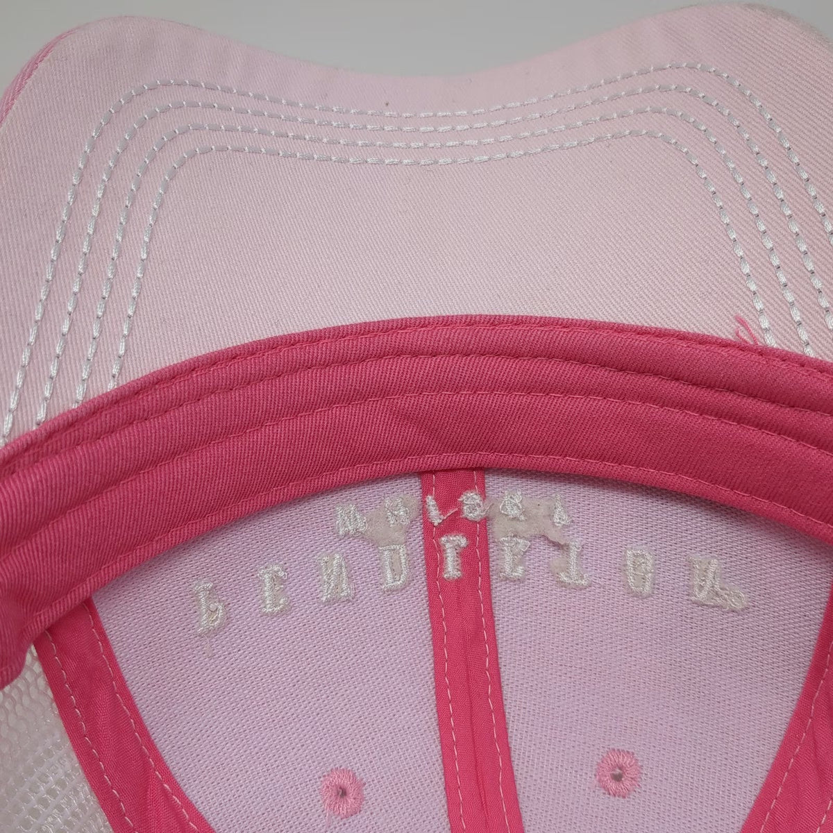 Pendleton Whisky Trucker Hat Pink One Size Let'er Buck Mesh Snapback Graphic