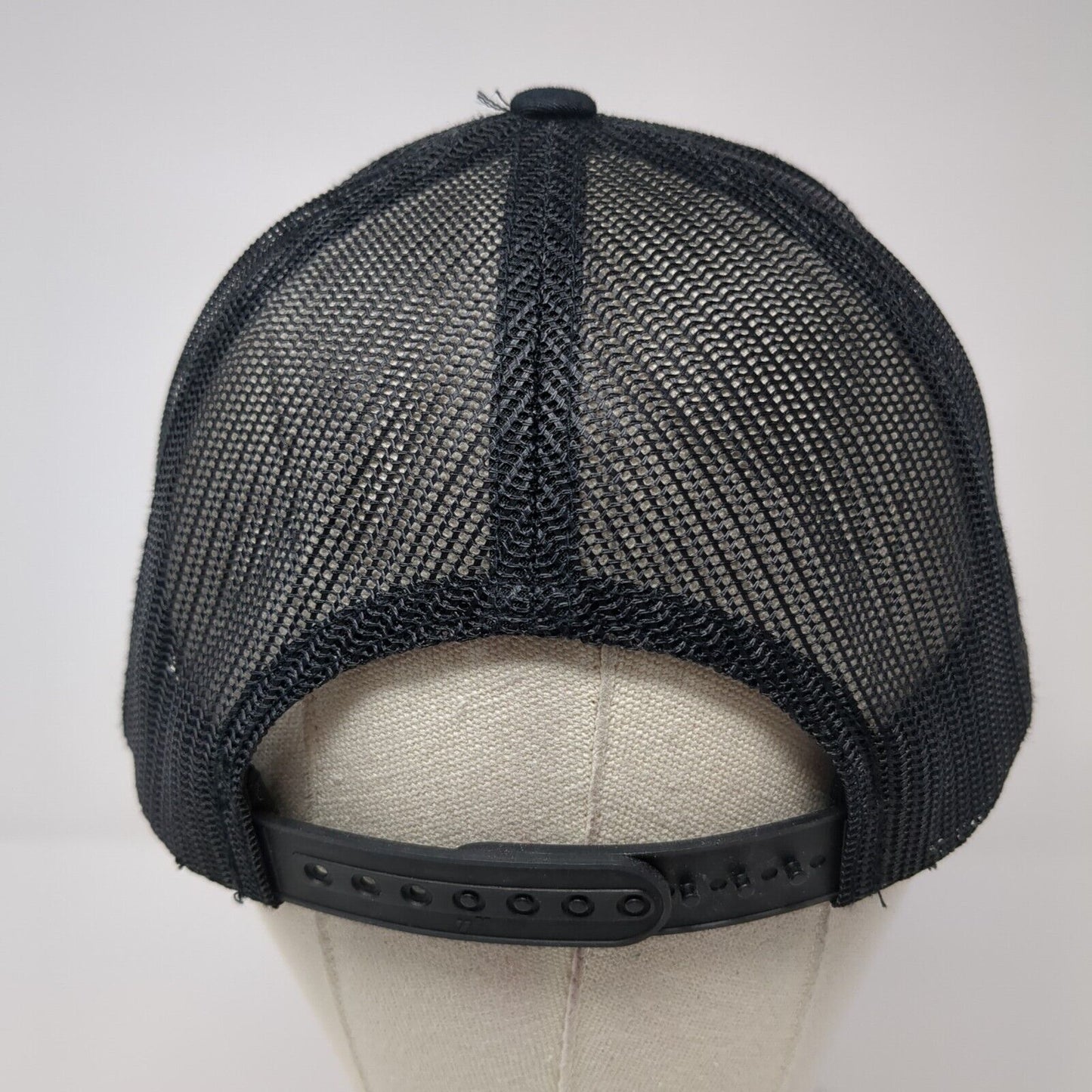 RB Snapback Trucker Hat Black OS Adjustable Embroidered Mesh Classics Yupoong