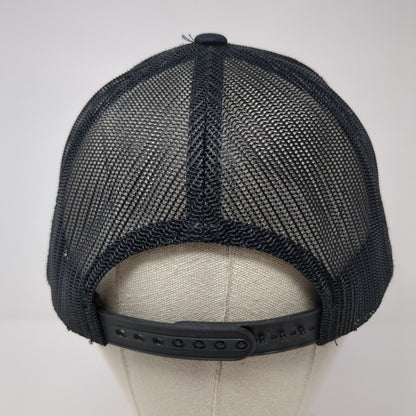 RB Snapback Trucker Hat Black OS Adjustable Embroidered Mesh Classics Yupoong
