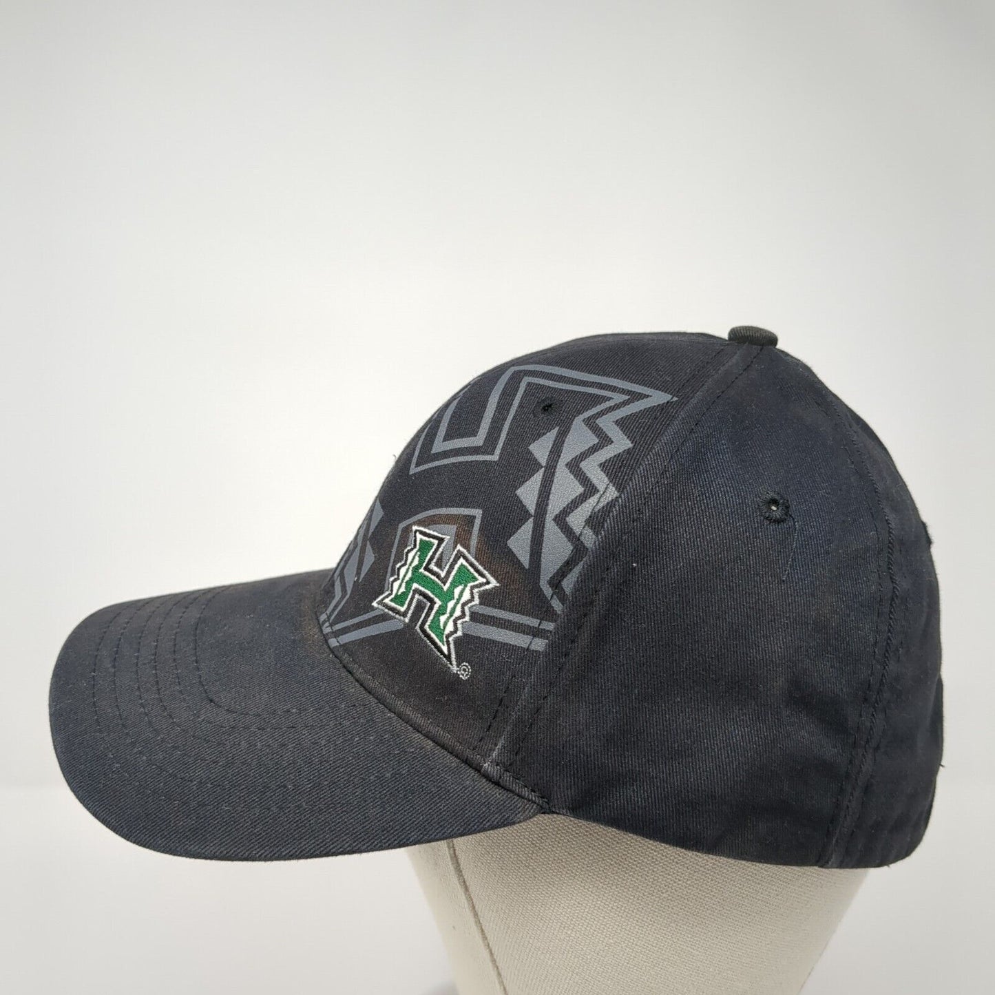 Kulanui Hawaii Slideback Hat Black One Size Adjustable Embroidered 6 Panel