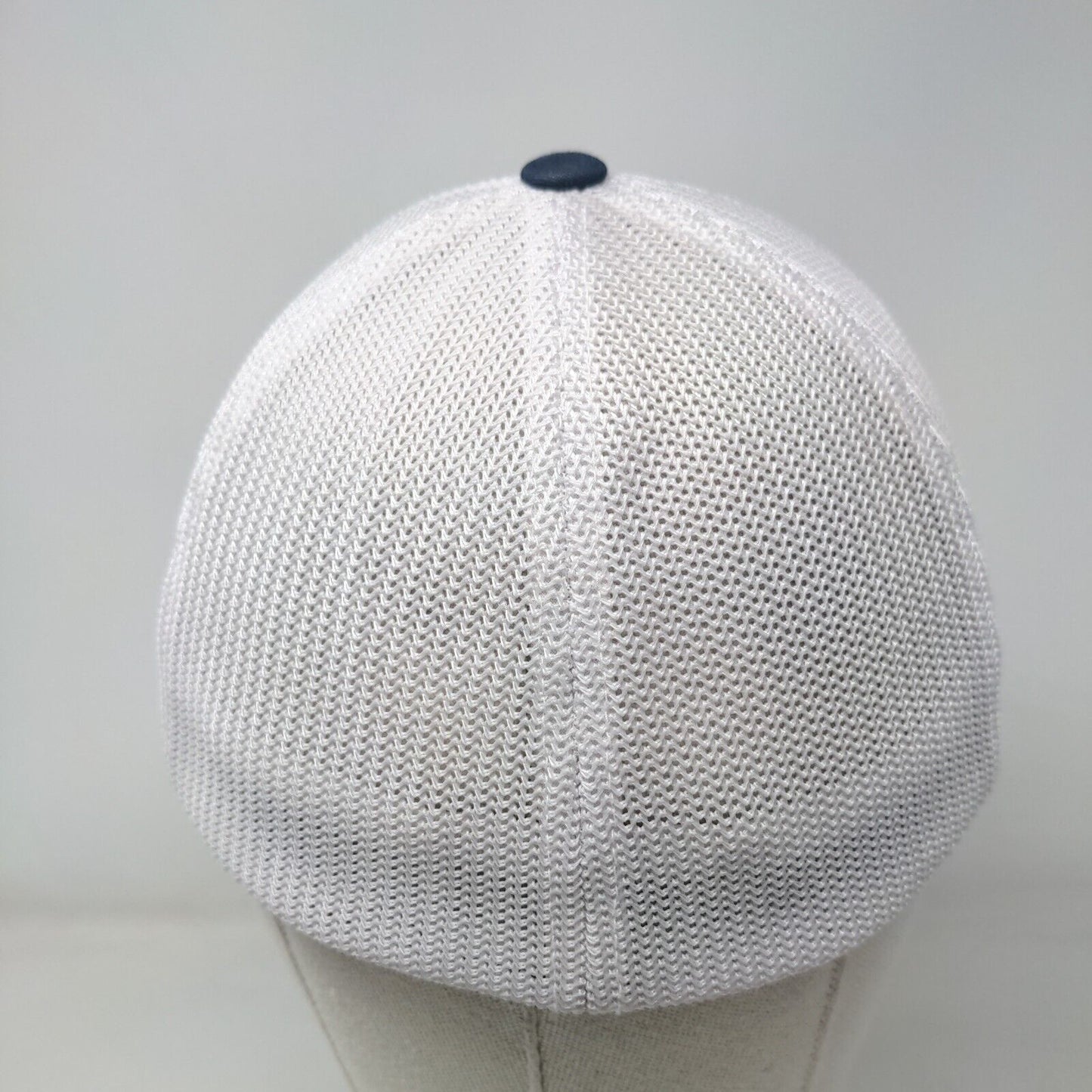 Florida Palms Lacrosse Fitted Mesh Back Trucker Hat Blue One Size Flexfit