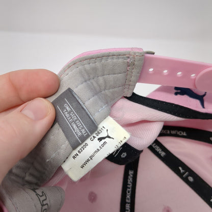 Letter P Snapback Hat Pink One Size Puma Tour Exclusive Embroidered