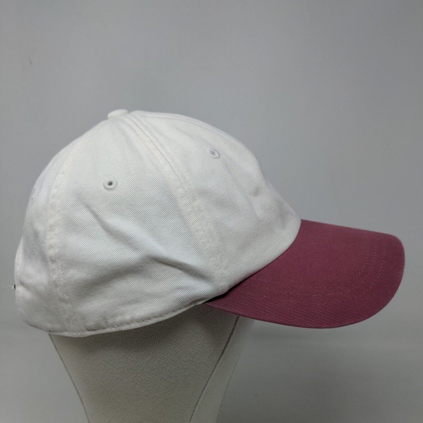 J. Crew Men's Slideback Hat Cream Red Size OS Blank 100% Cotton Adjustable