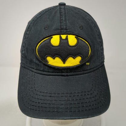 Bioworld Batman Logo Snapback Hat Black One Size Embroidered Gray Underbrim
