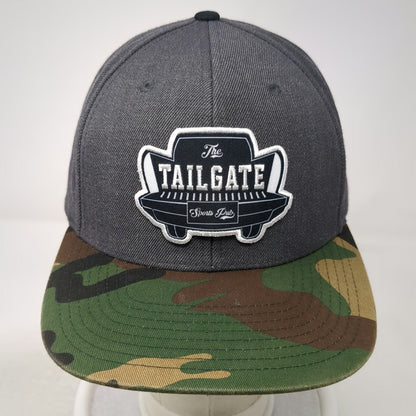 Richardson Snapback Hat Gray One Size Camo Tailgate Sports Pub Patch Truck Logo