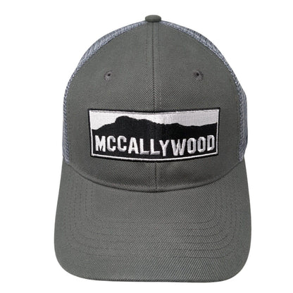 McCally Wood Snapback Trucker Hat Gray One Size Adjustable Mesh Back Vie Gear