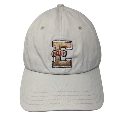 Golf Slideback Hat Tan One Size Adjustable Embroidered 6 Panel Pukka